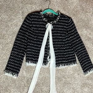 St. John 2 Piece Black Tweed Set (Skirt and Jacket)